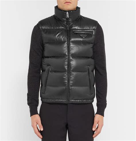 prada gilet black|Prada down jacket sale.